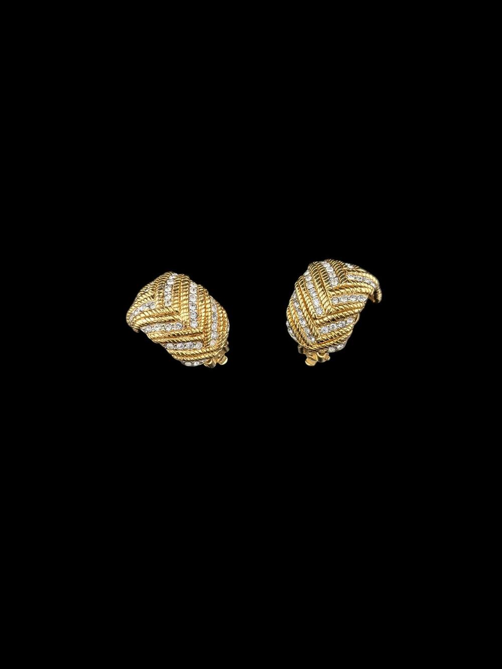 1980s Paolo Gucci Style Clip Earrings New York